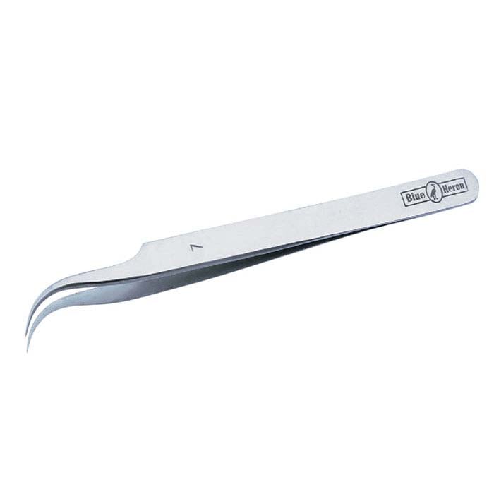 Blue Heron Rustfritt Stål Precision 7 Buede Mønster Pinsetter