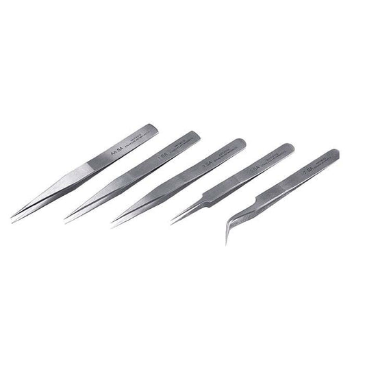 Anti-Magnetic Tweezers Assortment, Set of 5
