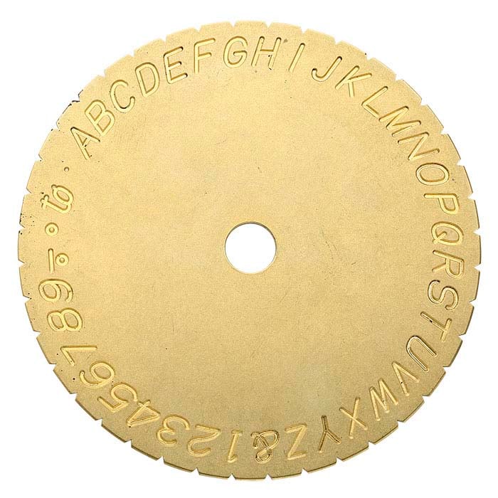 インサイドリング彫刻機用真鍮ブロックフォントダイヤル