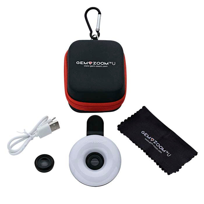 Gem-Zoom™ U Universal Macro 10X Smartphone Lighted Magnifier Attachment