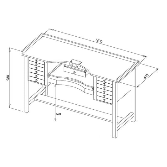 Durston Dobbel Superior Gullsmedarbeidsbenk