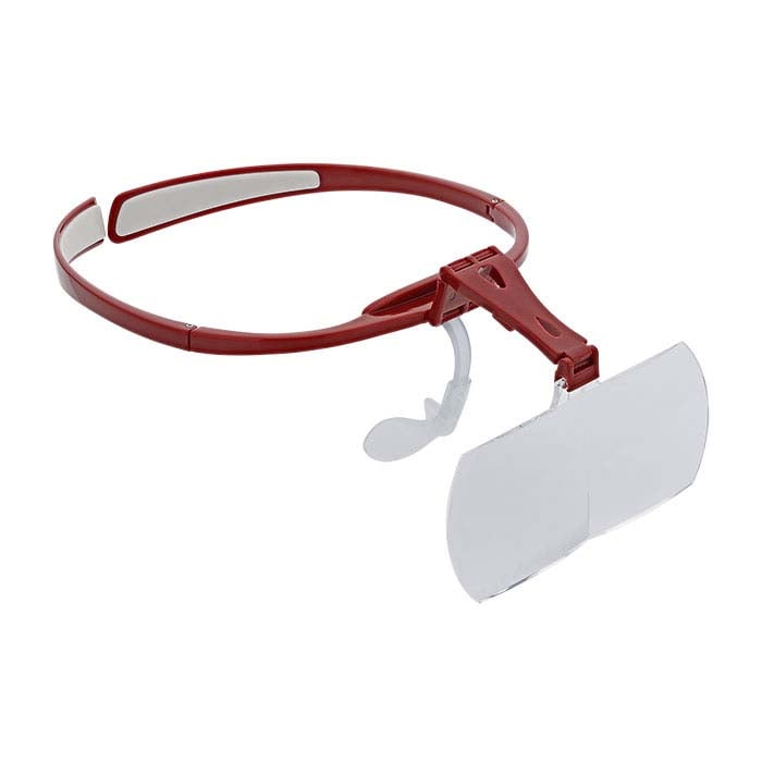 Lente d'ingrandimento da testa Hawk-Eye Long View 1,6X, Rossa