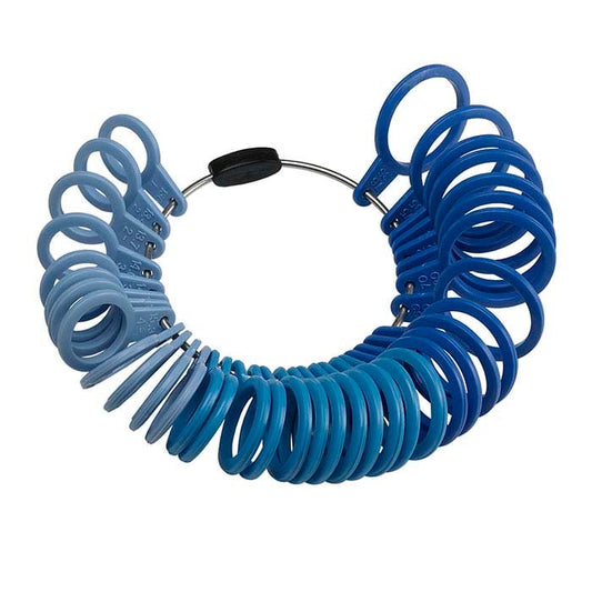 Four-In-One Plastic Ring Gauge Set with US, French, Diameter, and Circumference