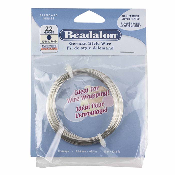 Beadalon® German-Style Silver-Plated 0.64mmmm Round Wire, 10-meter Coil