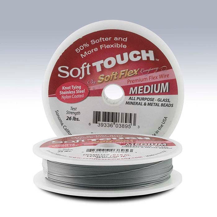 Soft Flex® Soft Touch 49-Strand Original Satin Silver Beading Wire
