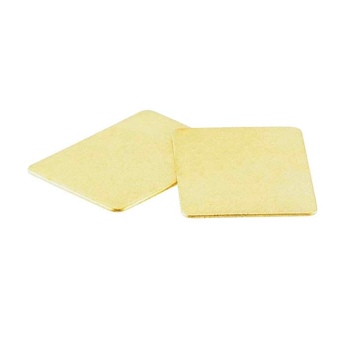 Rettangolo in ottone 25,4mm x 19,05mm, 0,64mm