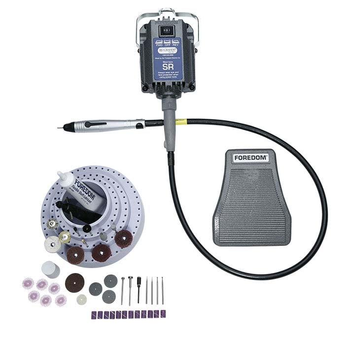 نظام Foredom® K.2820 مع محرك SR، قطعة يد H.20® ووحدة تحكم قدم C.SCT