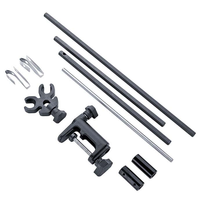 حامل محرك مزدوج بعمود مرن Foredom®، تثبيت بمشبك