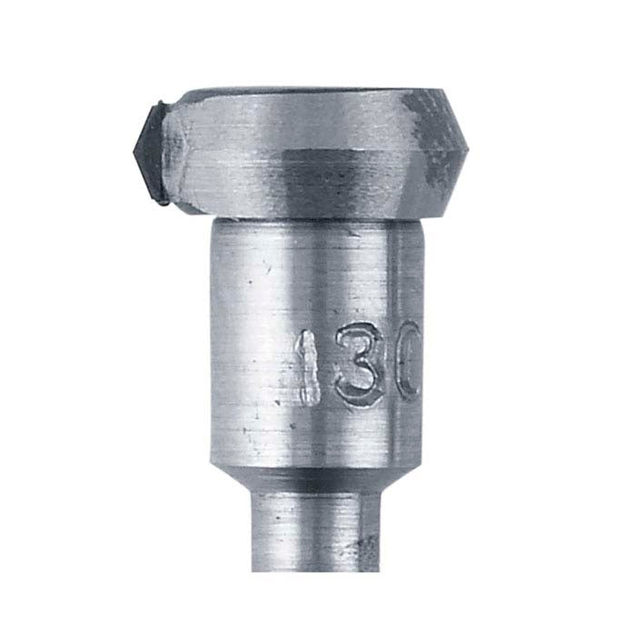 Volano diamantato in acciaio con testa da 1/4", 130°