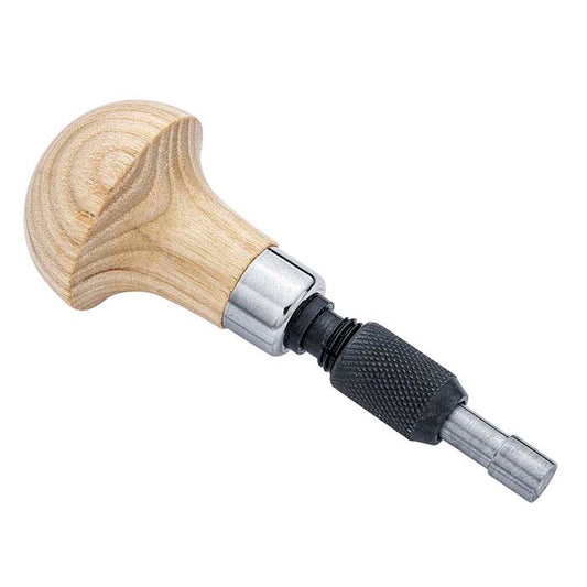 Wood Mushroom-Shaped Tool Handle with Chuck