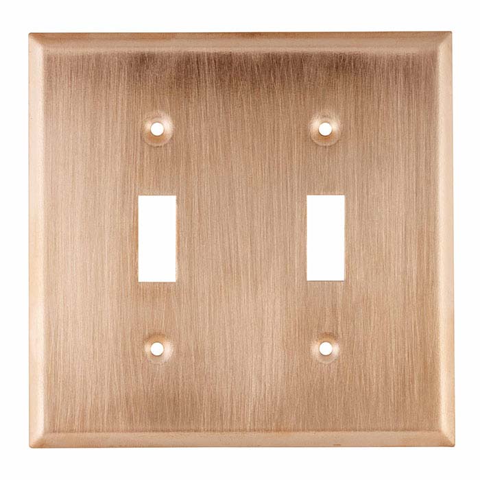Placa de Interruptor Duplo de Cobre