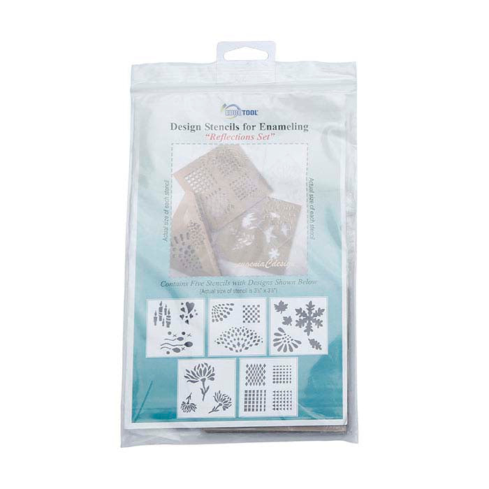 Acrylic "Reflections" Design Stencil Set for Enameling