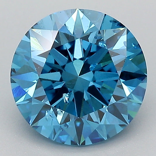 יהלום מעבדה 2.51 קרט, עגול, כחול, SI1