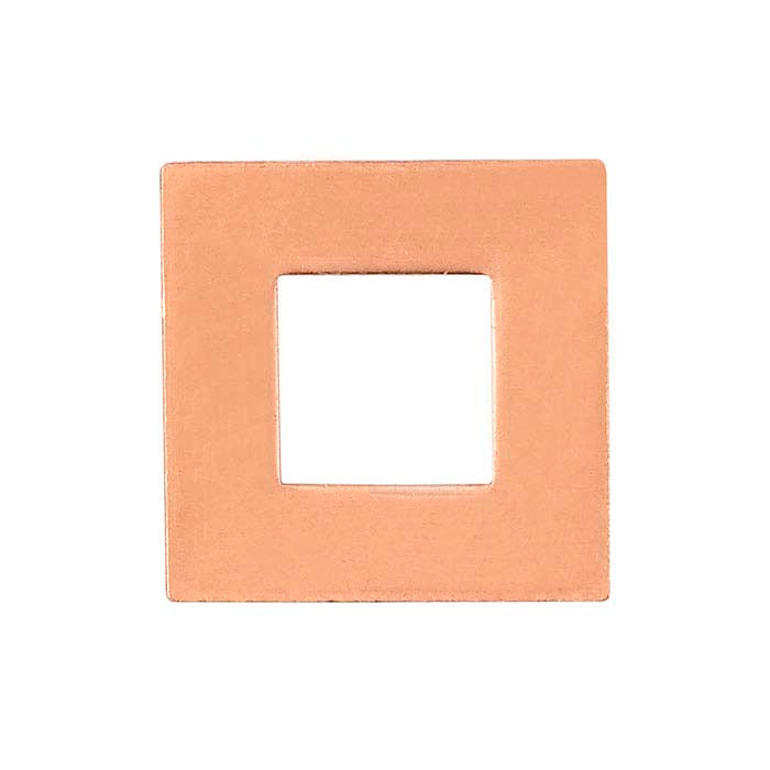 Copper Square Stamping, 1.02mm
