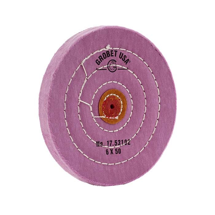 Roues de polissage en mousseline traitée Berry, 152.4mm x 50 plis