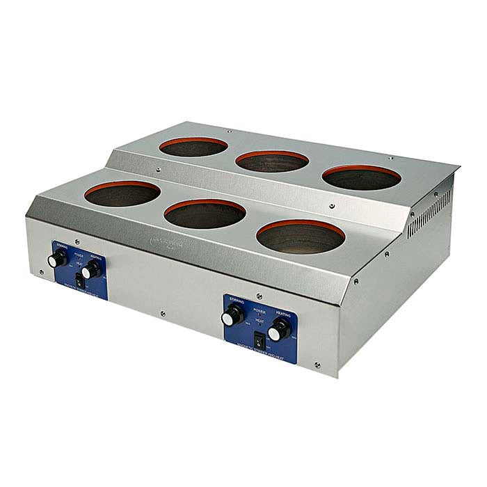 Unidad base del sistema de galvanoplastia Midas de seis estaciones, 1 litro, 220 voltios