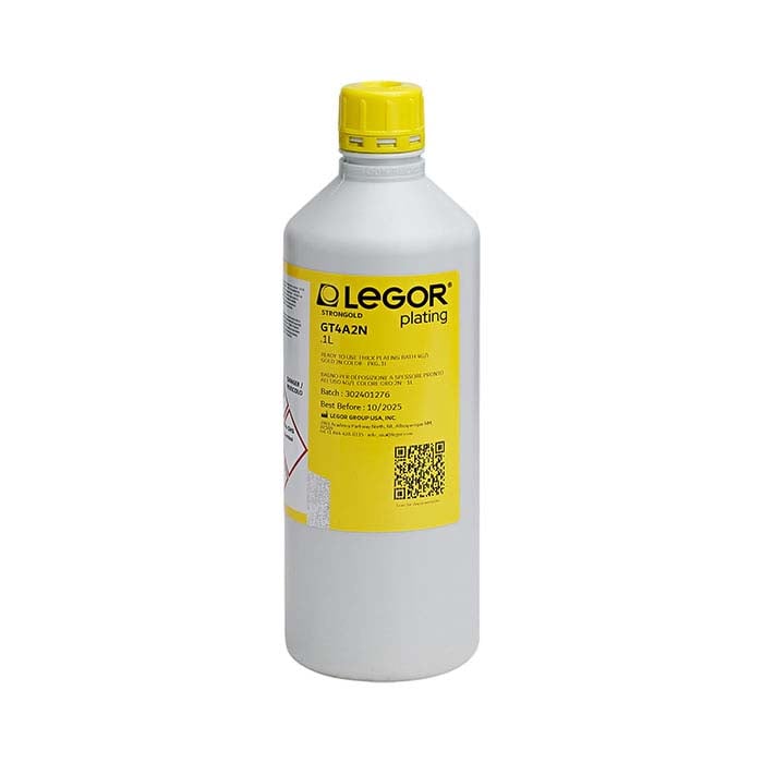 Legor® GT4A2N Sunkiosios sluoksnio geltonojo aukso padengimo tirpalas, rūgštinis pagrindas