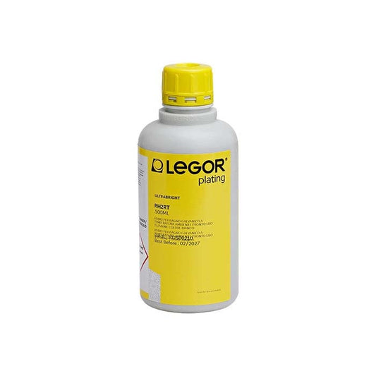 Legor® Super Bright White Room-Temperature Rhodium Plating Solution, Acid-Based