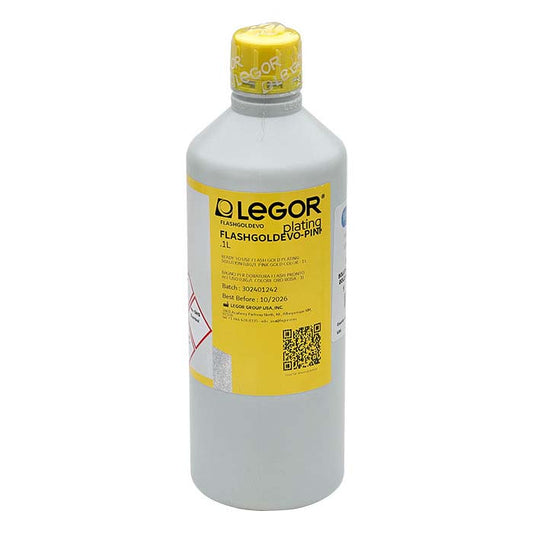 Legor® FLASHGOLDEVO-PINK Gold Plating Solution, Cyanide-Free