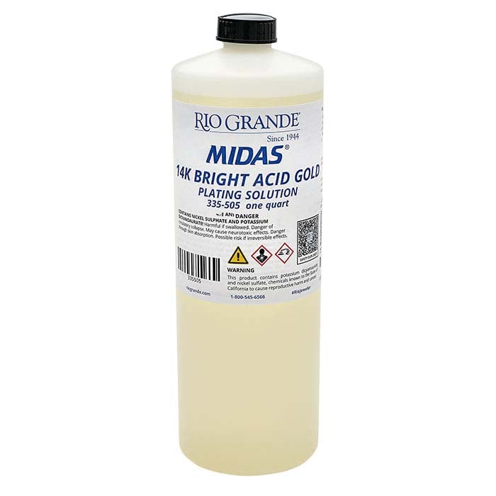 Midas® 14K 黄亮金电镀液，酸性