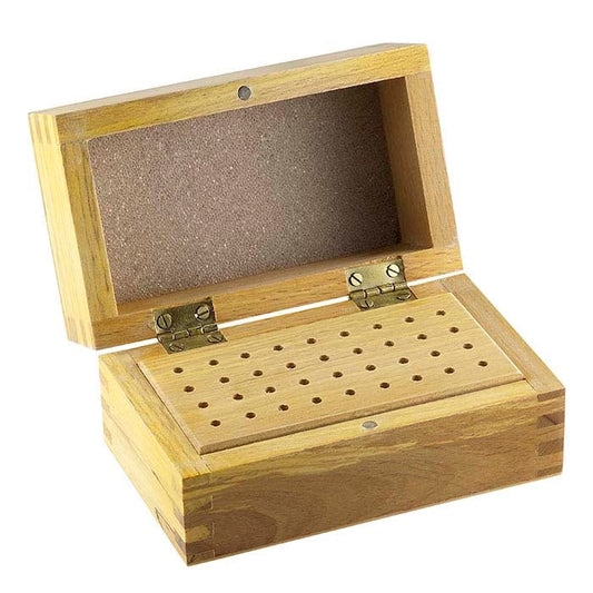 Wood HInged Bur Oganizer Block, 36-Hole