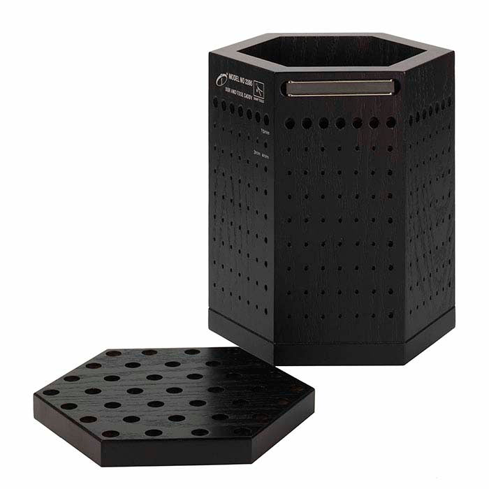 Wood Six-Sided Rotating Bur & Tool Organizer