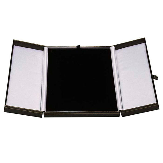 Faux Leather Snap-Tab Necklace Gift Box