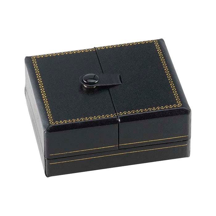 Faux Leather Snap-Tab Pendant Gift Box