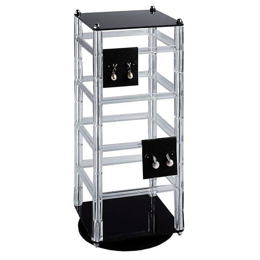 Klar og sort akryl roterende hængende kortdisplay