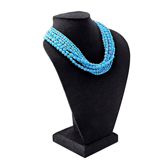 عرض تمثال لقلادة من الكتان الأسود