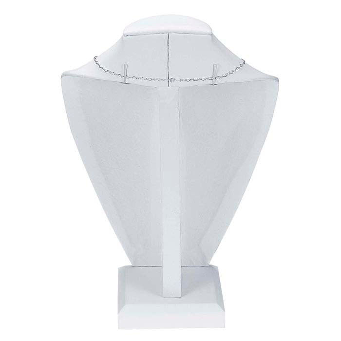 White Vienna Faux Leather Necklace Bust Display