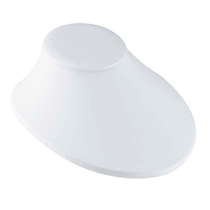 White Vienna Faux Leather Double-Easel Necklace Bust Display