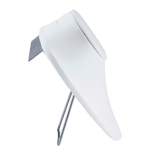 Weiße Wiener Doppelstaffelei aus Kunstleder für Halskettenbüsten