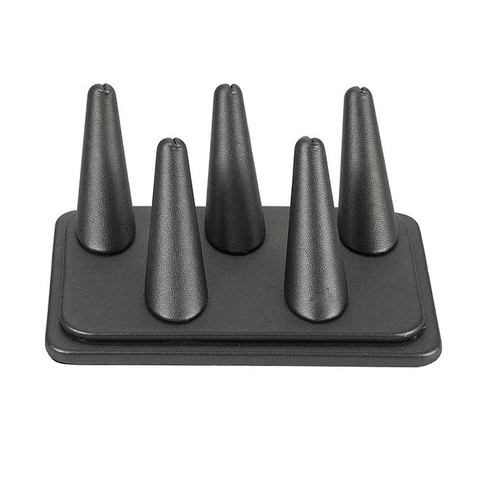 Espositore per cinque anelli Pretty Fingers™ in similpelle Vienna acciaio