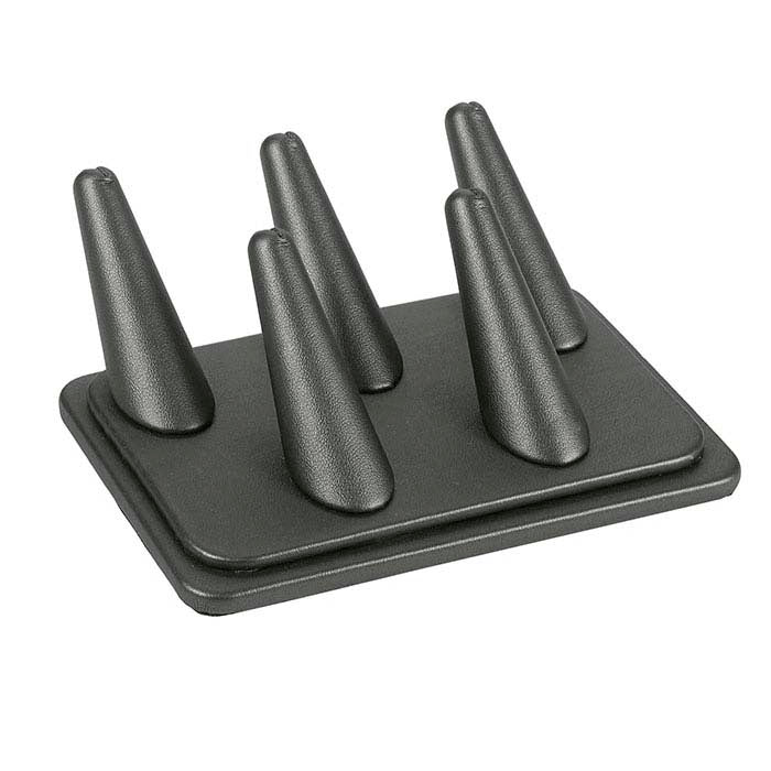 Espositore per cinque anelli Pretty Fingers™ in similpelle Vienna acciaio