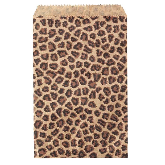 Sac Marchandise en Papier à Imprimé Léopard