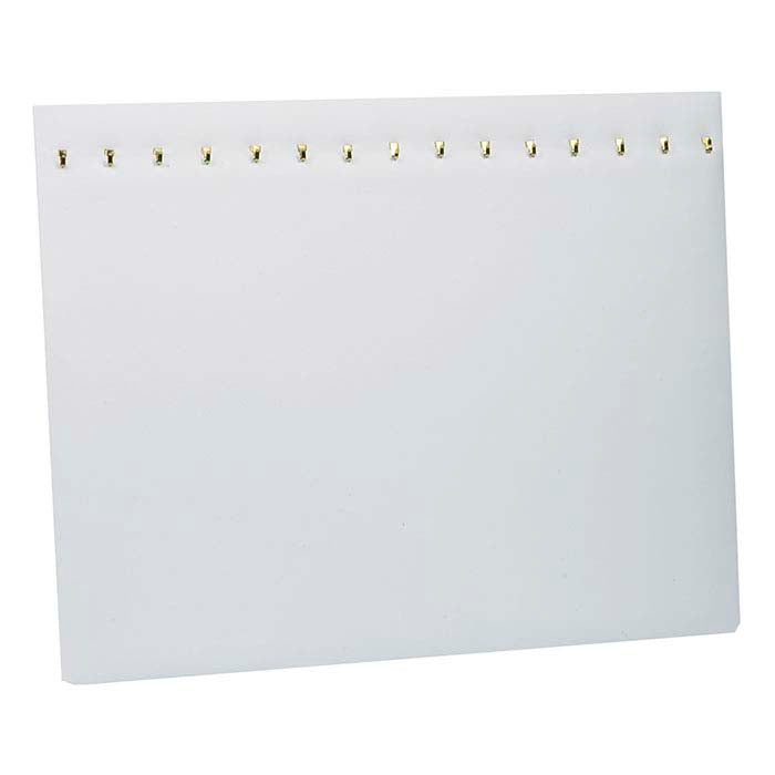 White Faux Leather Necklace Easel Display