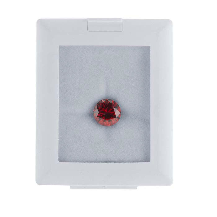 White Plastic Glass-Top Gem Display Box with Easel and Reversible Insert