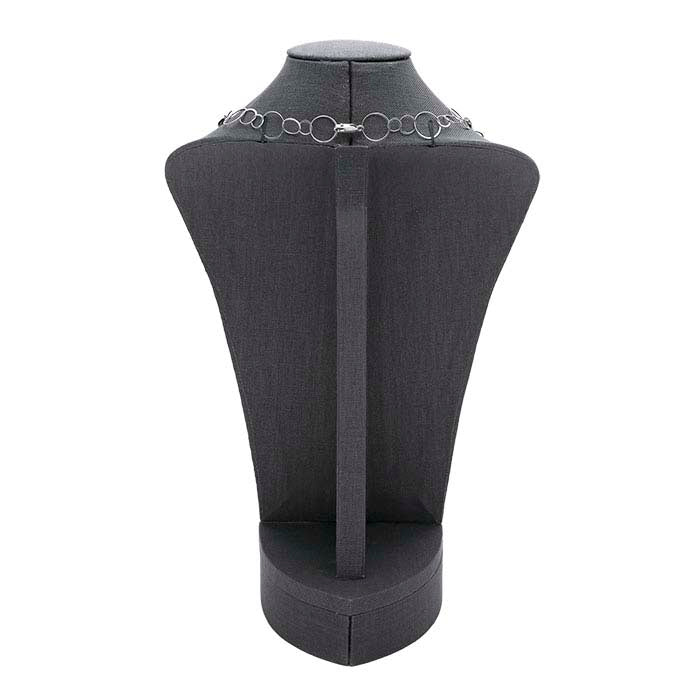 عرض تمثال للقلائد الطويلة من الكتان الرمادي