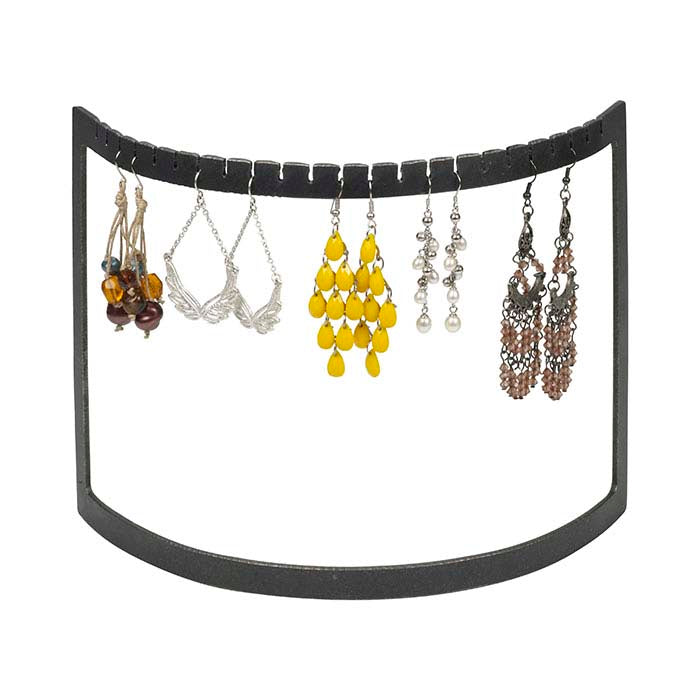 حامل عرض أقراط معدني على شكل قوس