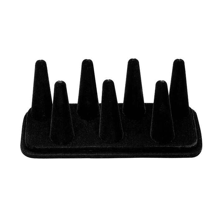 Black Velvet Pretty Fingers™ Syv-Ring Display