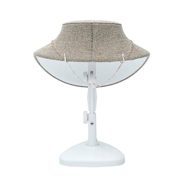 Burlap Adjustable Necklace Bust Display