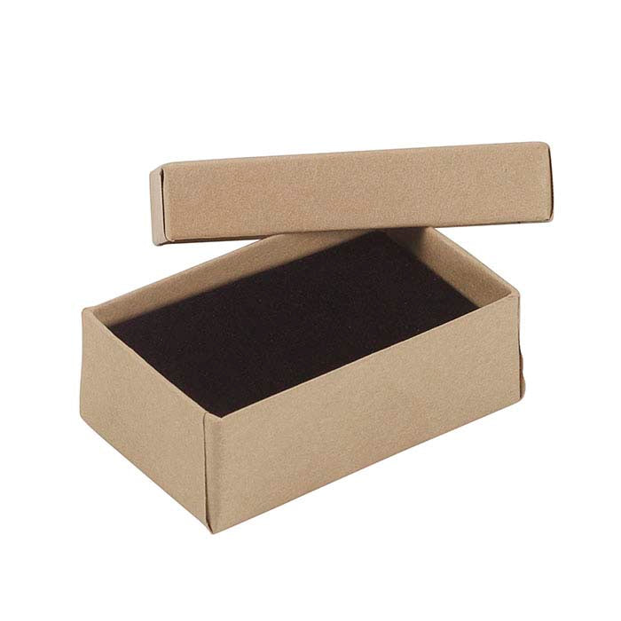 Kraft Recycled-Paper 3-1/ W x 2-1/ D x H Earring Gift Box