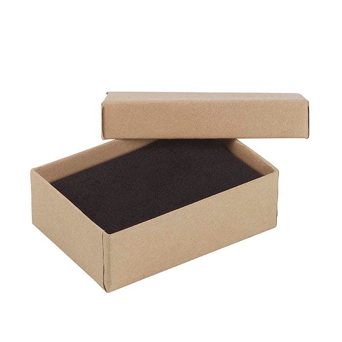 Kraft Recycled-Paper 3-1/ W x 2-1/ D x H Earring Gift Box