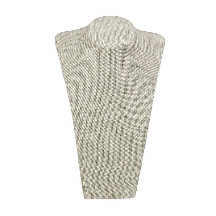 Naturlig hør halskæde bust display