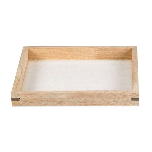 Natural Wood Stackable Half-Size Tray