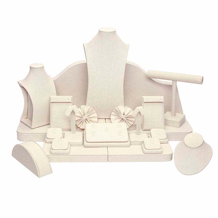 Συλλογή Εκθετών από Μπεζ Λινό, 24 Τεμαχίων