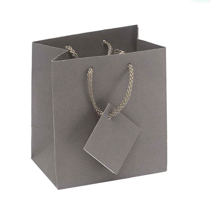 Gray File Totes Matte-Finish Gray Paper Tote – Amadesa