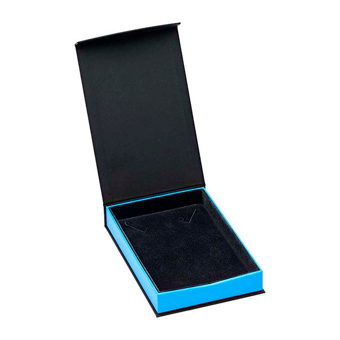 Elektrisk Natblå og Sort Halskæde Gaveæske