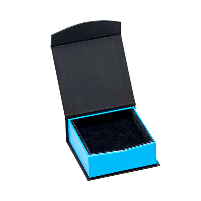 علبة هدايا مزيج أزرق ليلي كهربائي وأسود